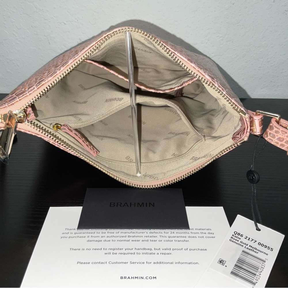 Brahmin Katie ROSE GOLD MELBOURNE Pink/Gold Color W/Partial Rear Eye - Picture 8 of 8